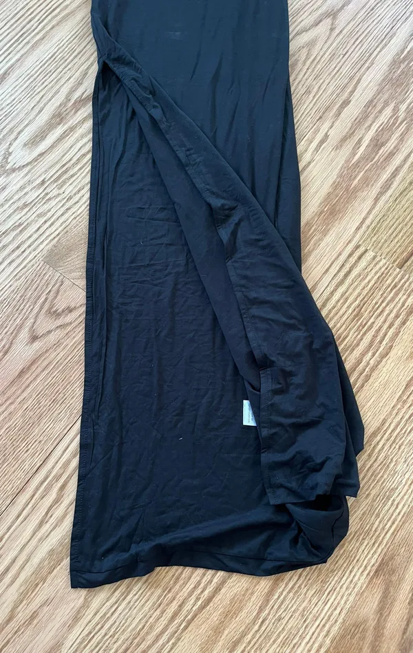 Charcoal Clothing Maxi Dress One Shoulder Black - Image 4