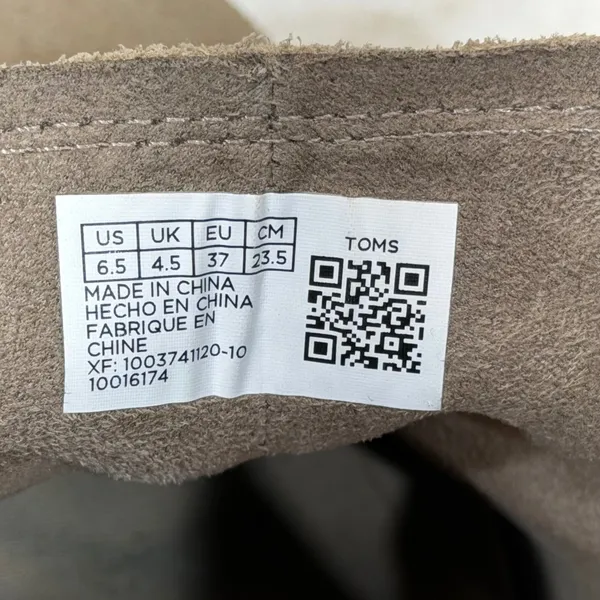 TOMS Kelsey Wedge Booties 6.5‎ Taupe Suede V-Cut Ankle Boots 10016174 - Image 5