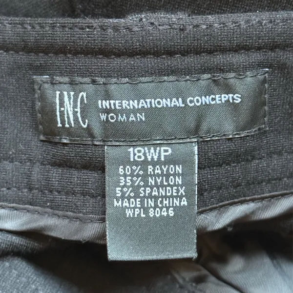 INC International Concepts Black Pants Size 18WP - Image 14