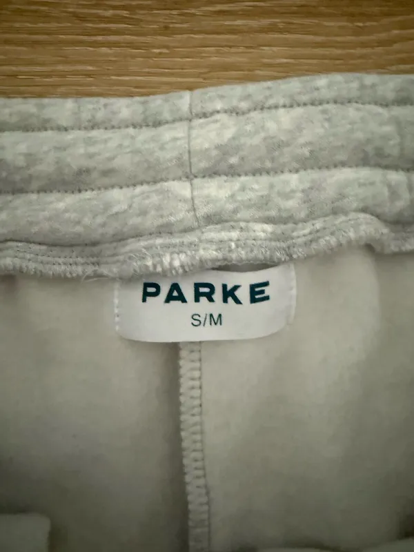 PARKE Cozy Drawstring Joggers in Light Gray - Image 3
