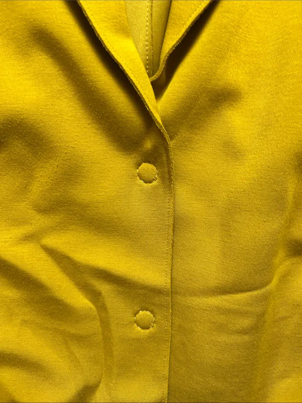 Carolina Belle Mustard Single-Breasted Long Trench Coat - Image 3