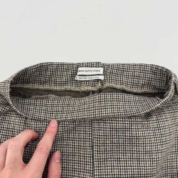 Urban Outfitters UO Casey Kick Flare Pant Brown Houndstooth Women‎ S Pull On - Image 5