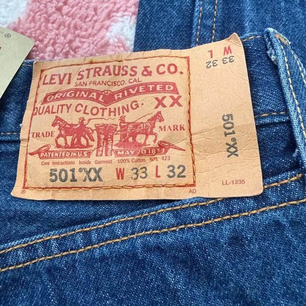 Vintage Y2K Levi’s 524 Ultra Low Rise Bootcut Jeans W33 L32 NWT 100% Cotton Dark Wash Rare Tag Error WPL 423 - Image 5
