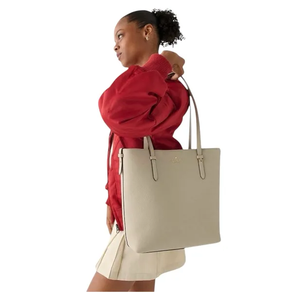 Kate Spade Cream Pebbled Leather Shoulder Tote Bag Juliette Neutral $399 Retai - Image 2