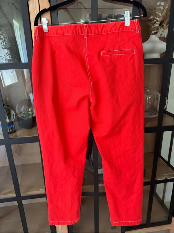 ASOS straight leg pants jeans high rise Monoprix Femme carpenter painter - Image 3