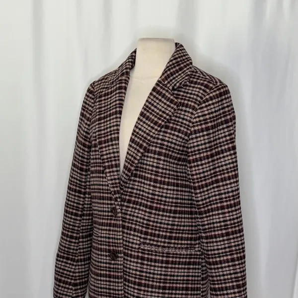 ABERCROMBIE & FITCH Heavyweight Wool Blend Blazer Coat Preppy Academia Small - Image 7
