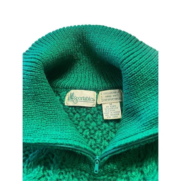 Vintage Sportables hand knit sweater medium - Image 4
