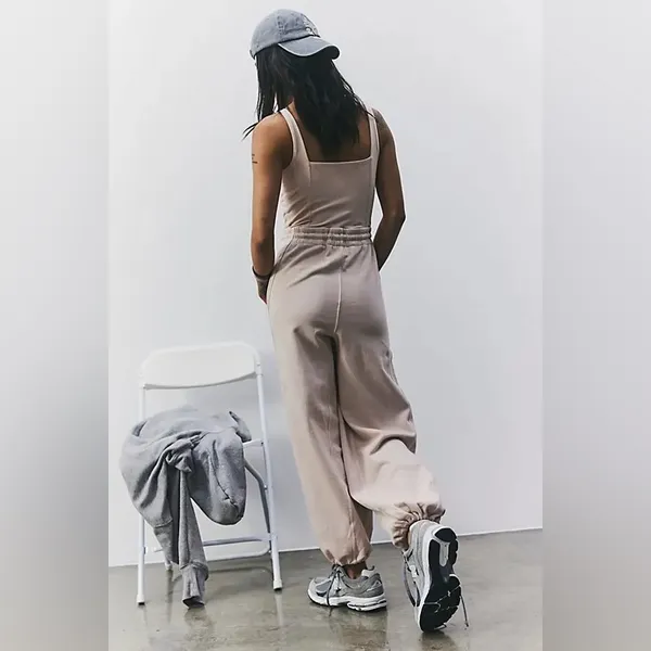 FREE PEOPLE Movement Inbound Onesie - Cashmere $128 - Image 3