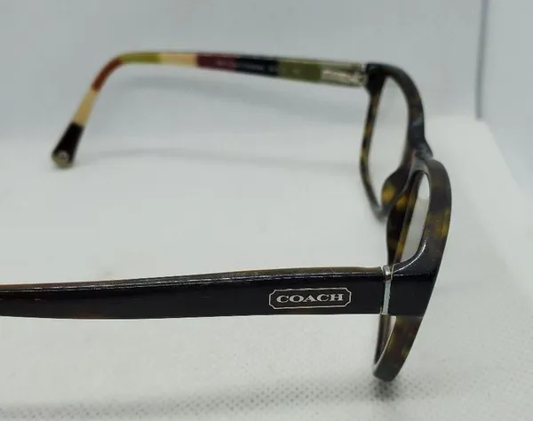 Coach Julayne Dark Tortoise Prescription Glasses Frames, Case, & Cleaning Cloth - Image 6