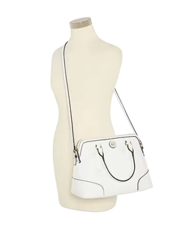 Liz Claiborne Nayla Dome Satchel Handbag in White New Womens Tote Bag Purse - Image 4