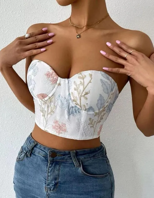 Floral Crop Top - Image 4