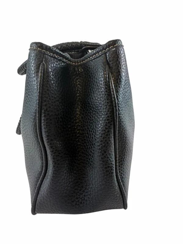 Relic Black Pebbled Shoulder Bag with‎ Flower Charm - Image 2
