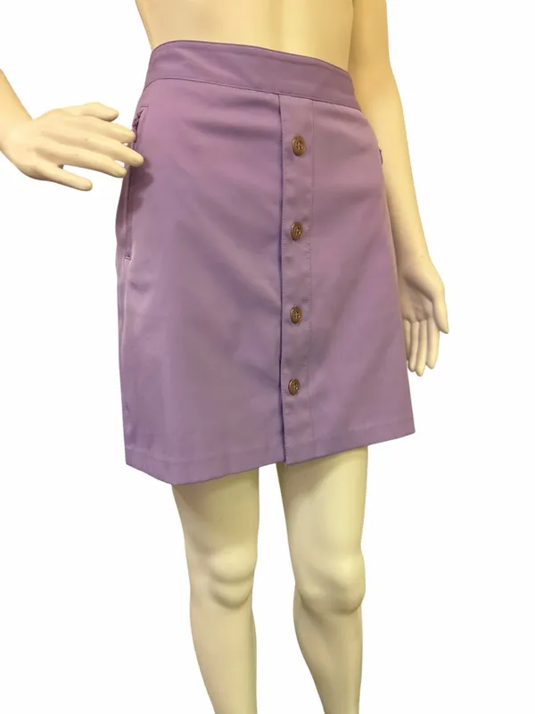 Lavender Button Pocket Mini Skirt Purple Size XS - Image 4
