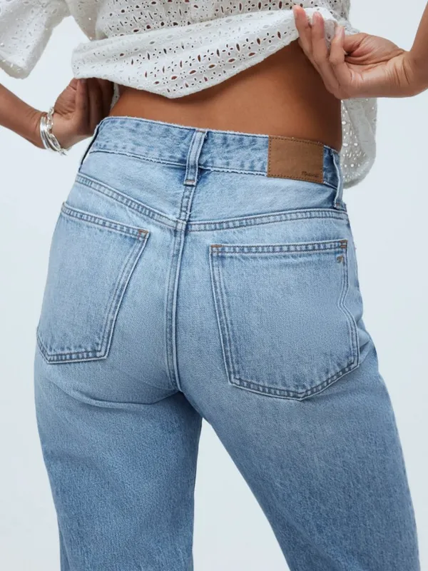 Madewell Tall ’90s Straight Jeans 25T Revoir Wash Distressed Raw Hem $128 - Image 11