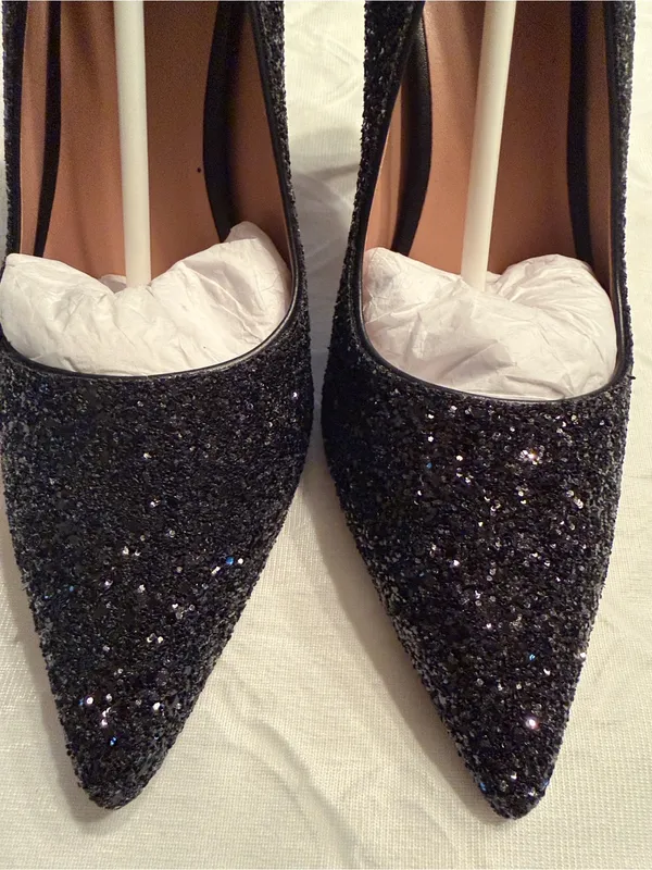 Linea Paola Black Sequins Pumps Shoes NWT Size 9M - Image 8