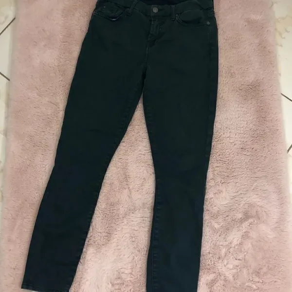 7 for all mankind forest green skinny cropped jean - Image 4