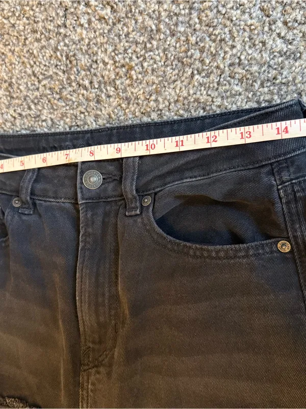 American Eagle Outfitters Black Distressed Mom Jeans - Image 10