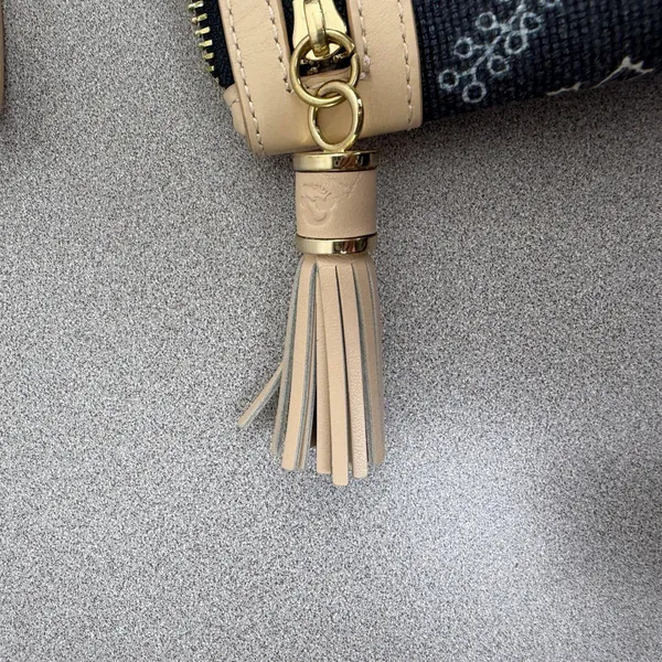 Spartina 449 Wristlet Womens OS Blue Floral Linen Leather Tassel Daufuskie * - Image 4