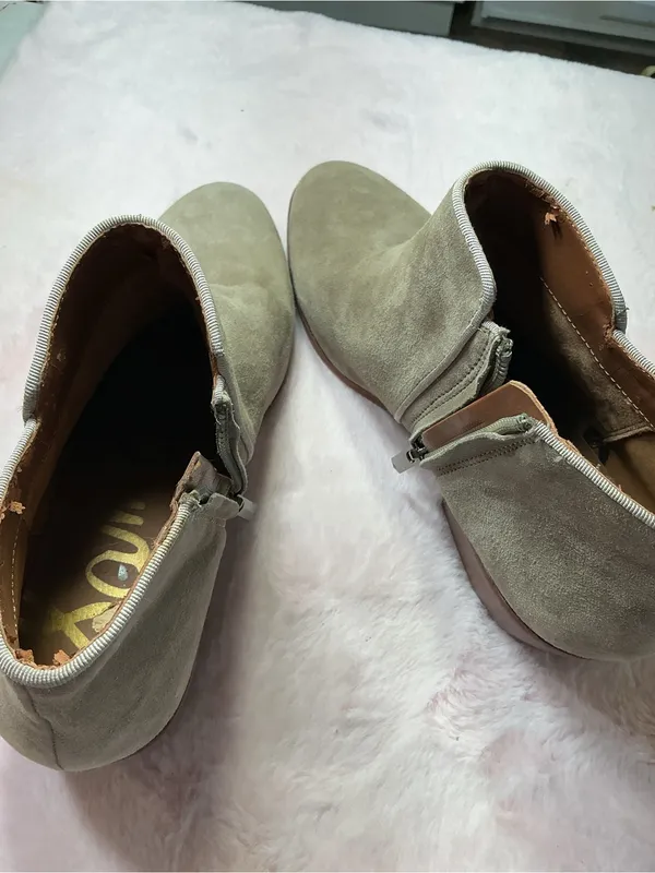 Women's Taupe Suede Ankle Booties - Classic Neutral Style b117 - Image 5