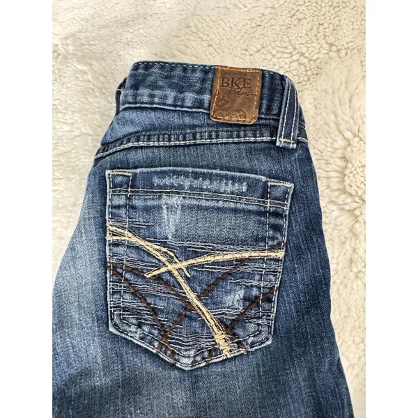 BKE Sierra Bootcut Flare Jeans 26x33.5 Y2K Low Rise Blue Denim Western - Image 3