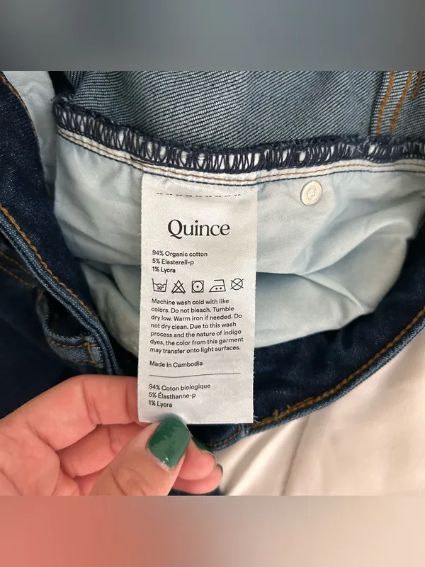 Quince Bella Stretch Wide Leg Jeans 28” in Midnight Blue 27 - Image 13