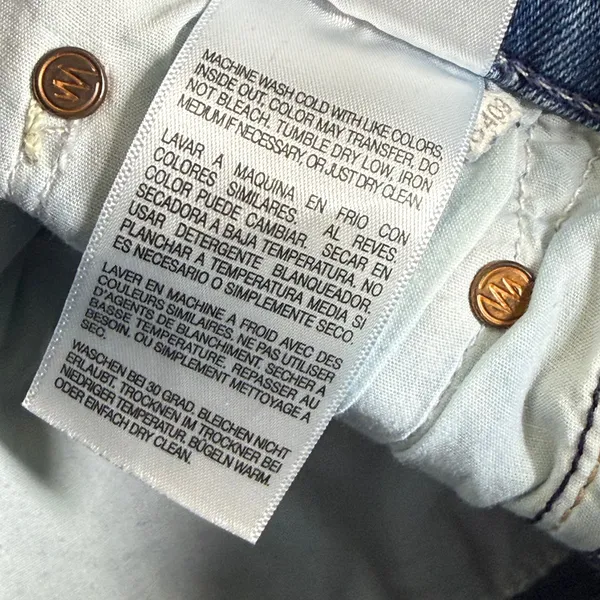 Mother Denim Blue High Rise Button Fly Slim Straight Leg Jeans Size 27 - Image 13