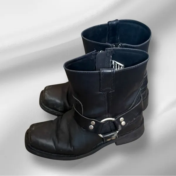 Element X Black Leather Motorcycle‎ Boots Size 7 - Image 4