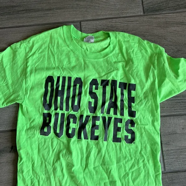 Anvil Ohio state buckeyes neon green tshirt - Image 2