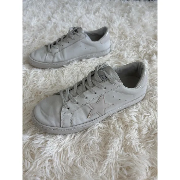 Vintage Havana Bianca Dip‎ Grey Leather Star Sneakers Womens Size 7 - Image 3