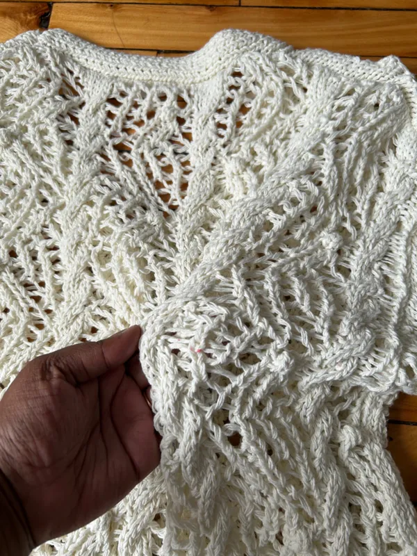 Cable Knit Cardigan Coquette‎ Comfortable Cozy Stretch Bohemian Beach Resortwear - Image 11