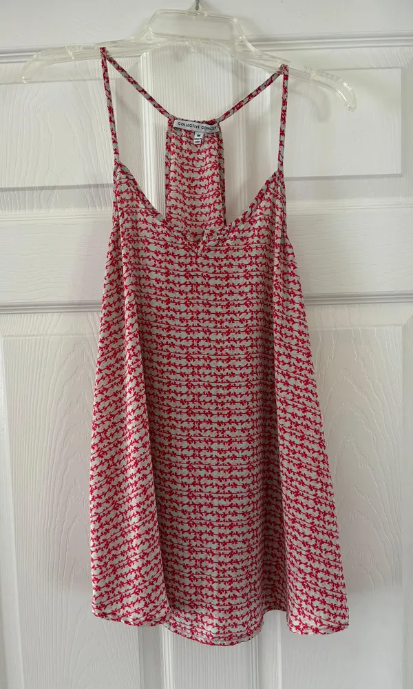 Collective Concepts Red, Pink & Teal Lurline Racerback Top - size medium - Image 2