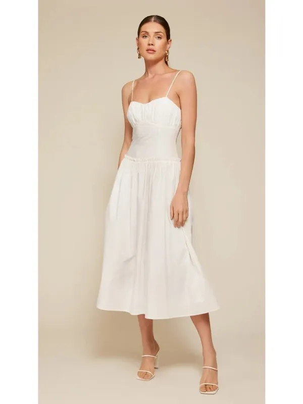 Line & Dot Maison Corset Dress in White Small New Womens Maxi Gown - Image 13