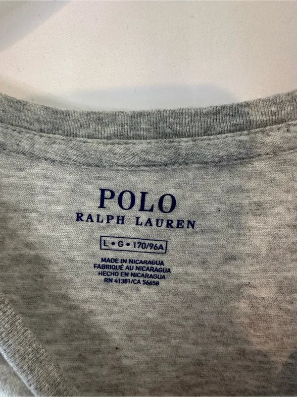 Polo by Ralph Lauren Gray and White Striped Midi Tee Dress - Image 3