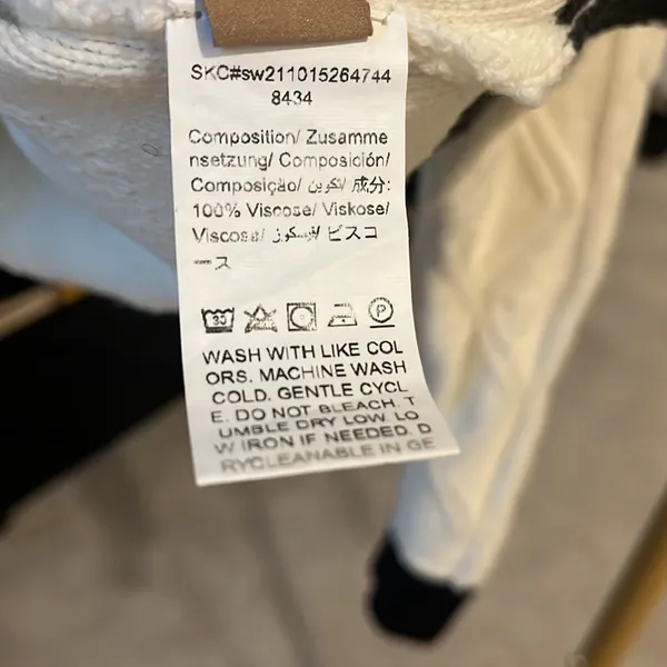 Dazy Less cable knit cardigan/sweater off white with black trim - Image 6