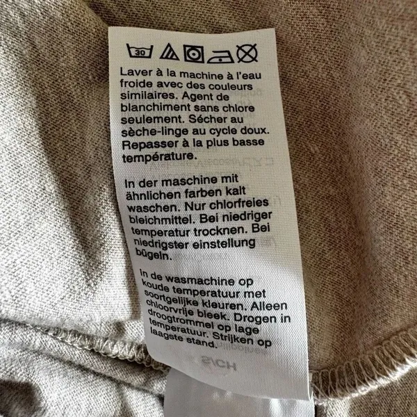 Madewell Midi Tee Dress Heather OatmealCream Minimalist T-shirt Crew SZ S #235 - Image 12