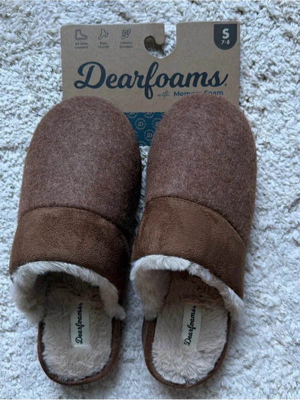 Dearfoams Cozy Comfort Women's Size S (7-8) Microsuede Moc Toe Scuff Slippers - Image 15