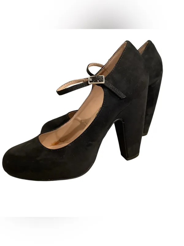 American Rag CIE Black Suede Mary Jane Block Heels WORN ONCE for 3 hours - Image 7
