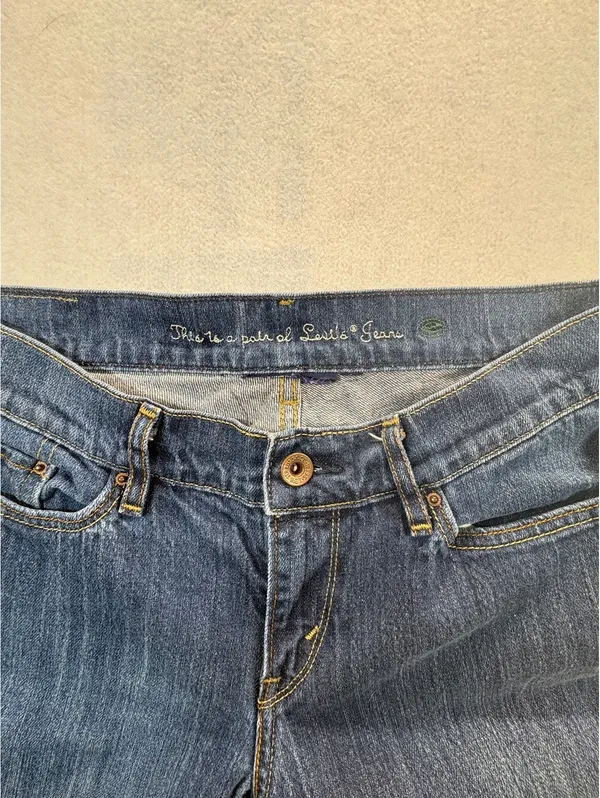 Levi’s Eco Green Tab Women’s Jeans Blue Denim Organic Cotton Y2K 32x30 - Image 2