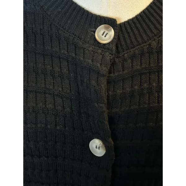 Pretty Garden black knit button up cardigan sweater Medium NEW - Image 7