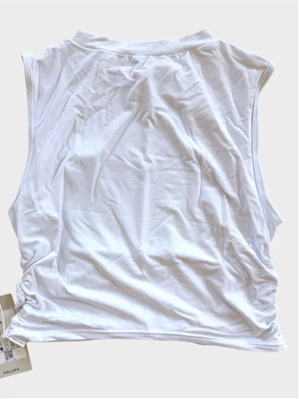 Size M Halara Cropped Ruched Top - Image 2