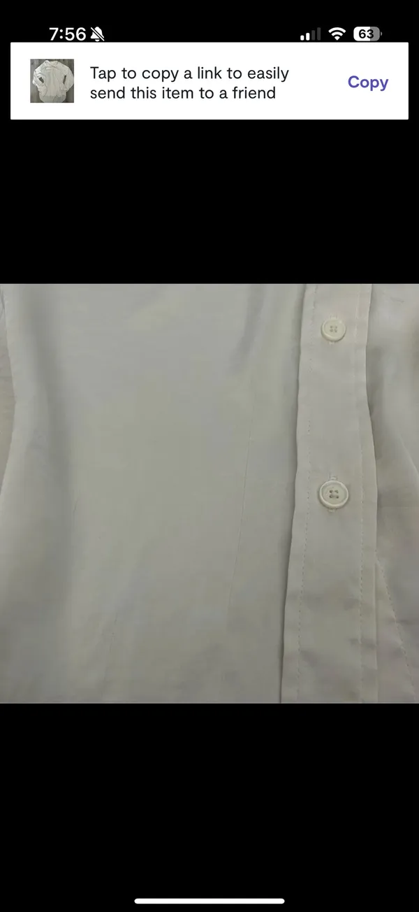 Aritzia Wilfred Silk Pearl Button Down Blouse - Image 7