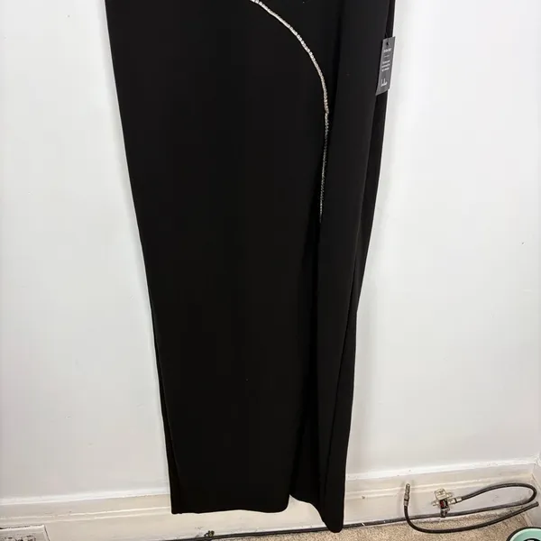 Lulus Elevated Sparkle Black Rhinestone Maxi Dress Wedding Guest Formal Large - Image 5