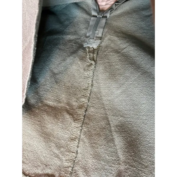 Princess Polly Sage Green Linen Blend Mini Skirt Size US 8 Cotton High Waisted - Image 6