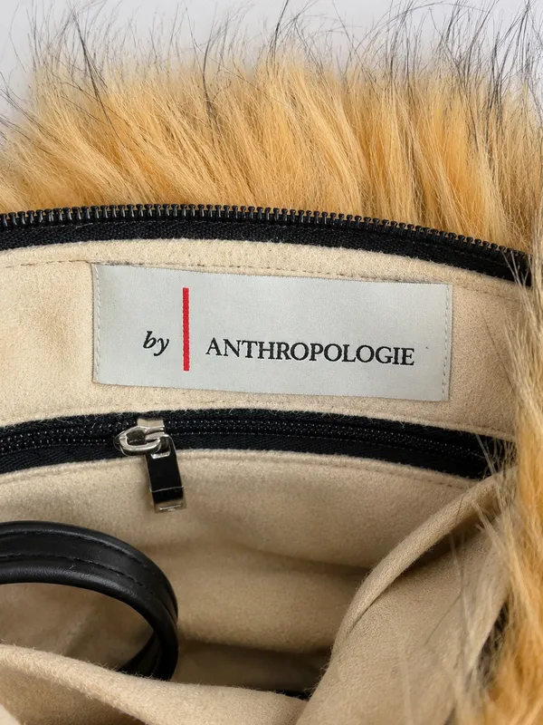 Anthropologie Mini Faux Fur Tote Plush Fuzzy Crossbody Shoulder Statement Bag - Image 4