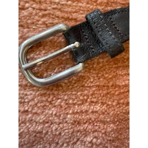 Genuine leather unisex belt Brown - Image 4