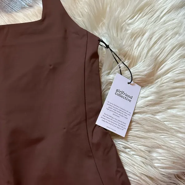 GIRLFRIEND COLLECTIVE Tommy Skort Dress In Brown - Image 6