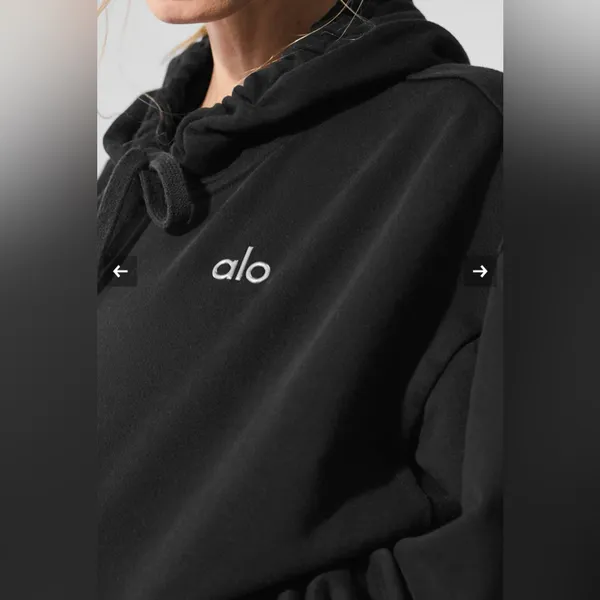 Alo Yoga NWT Accolade Hoodie Black Size M oversized Unisex - Image 2