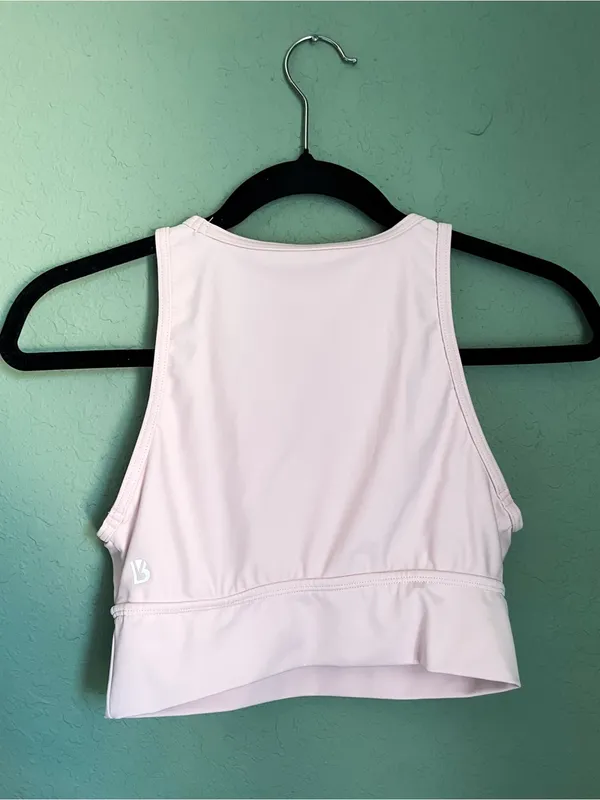 Buff Bunny Viva La Vibe Bra Tank Size Small Soft Pale Pink Mesh Front Padded - Image 10