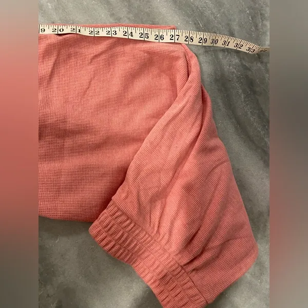 NWOT Old Navy Size L Pink Waffle Knit Elastic Waist Joggers Soft Lounge Pants - Image 8