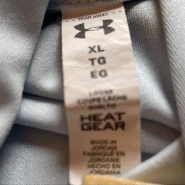 UNDER ARMOUR HeatGear Light Blue Long Sleeve Hooded Sweatshirt Hoodie - Size XL - Image 9